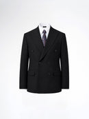 Double Breasted Suit Blazer - Midnight Black (Regular Fit)