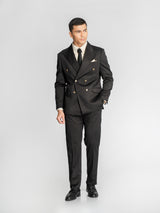 DoubleBreastedSuitBlazerOnxyBlack_PeakLapel_FullBody1 - Zeve