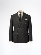 Double Breasted Suit Blazer - Onxy Black (Slim Fit)