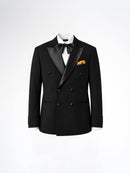 Double Breasted Suit Blazer Tux - Raven Black (Regular Fit)