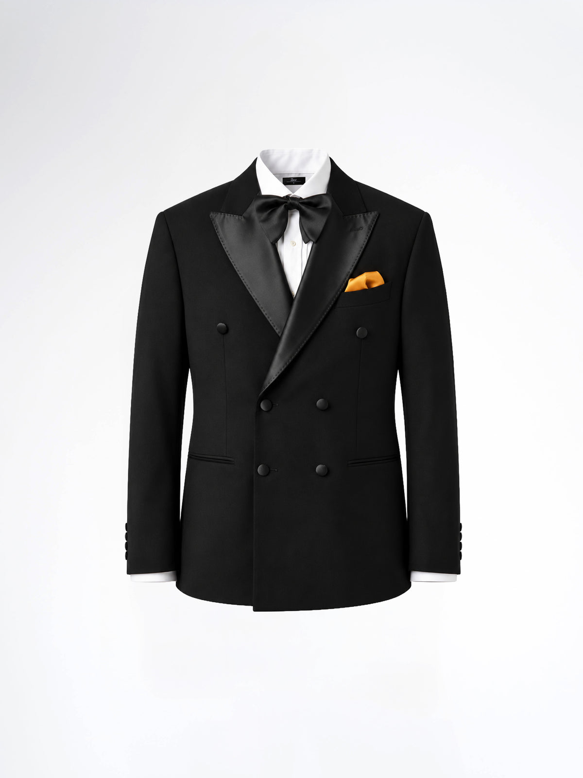 Double Breasted Suit Blazer Tux - Raven Black (Regular Fit)