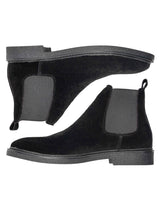 DoubleStefanoBootsBlackSuedeLeather_CrepeFlex - Zeve