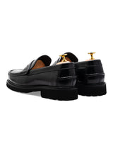 Duke Penny Loafer - Black Leather (Chunky Sole)