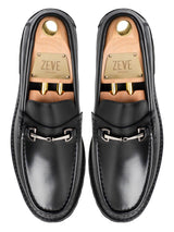 Edmond Bit Loafer - Black Leather (Chunky Sole)