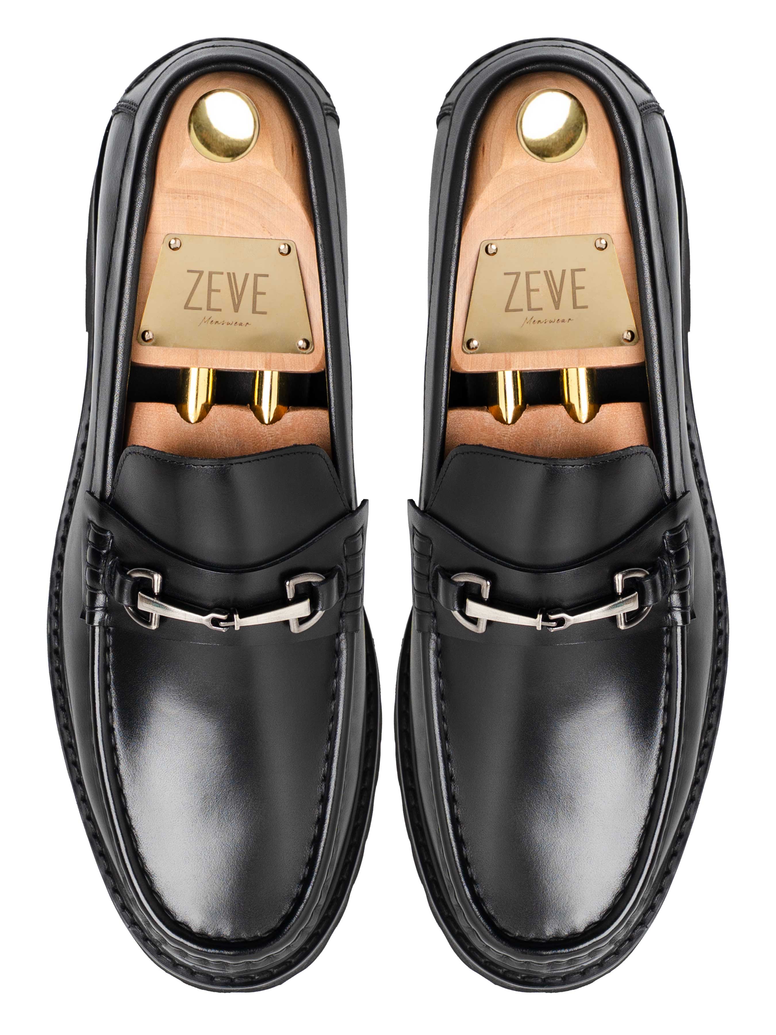 Edmond Bit Loafer - Black Leather (Chunky Sole)