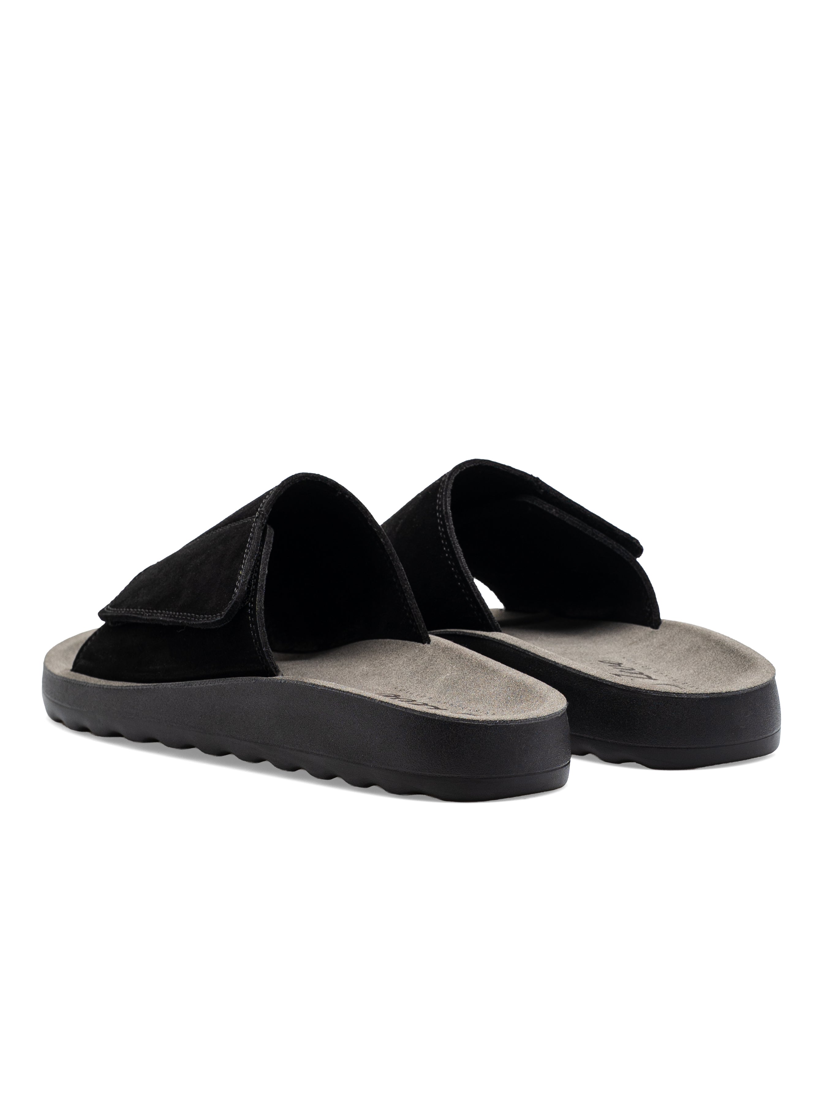 Elan Sandal - Black Suede Leather