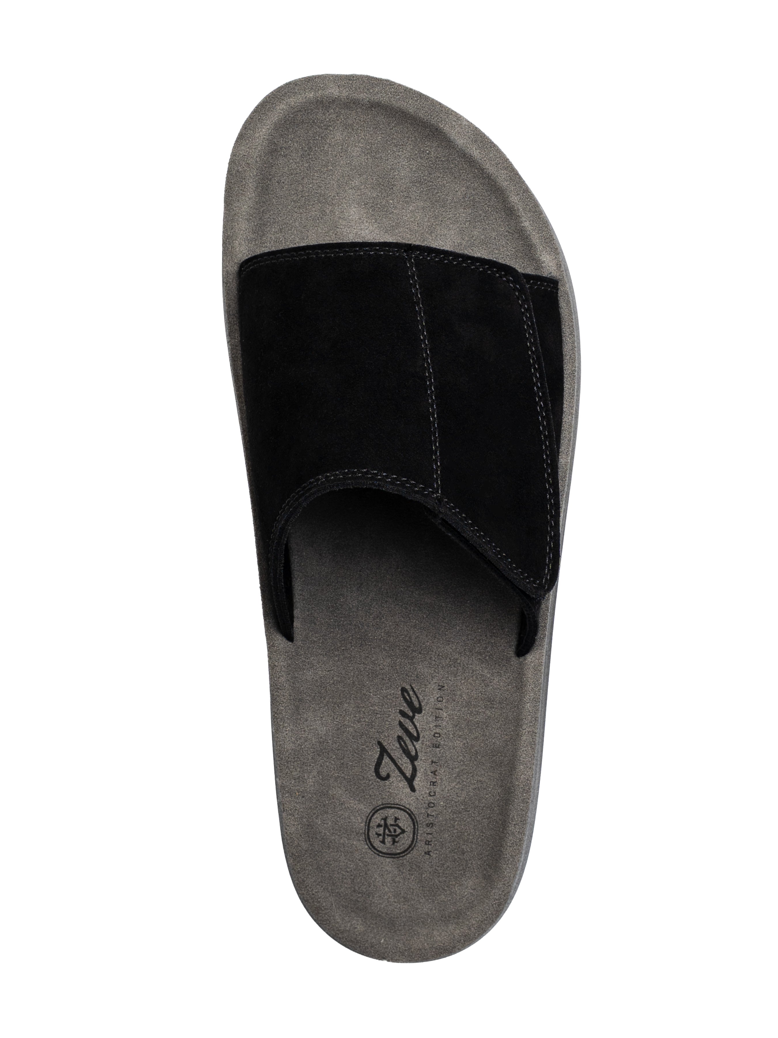 Elan Sandal - Black Suede Leather