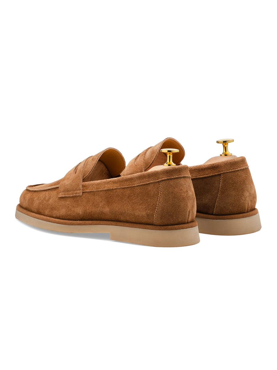 Eldon Penny Loafer - Brown Suede Leather