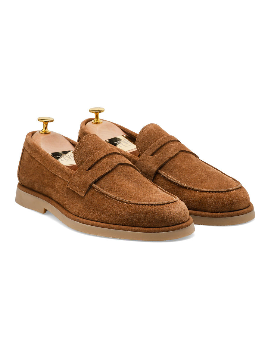 Eldon Penny Loafer - Brown Suede Leather