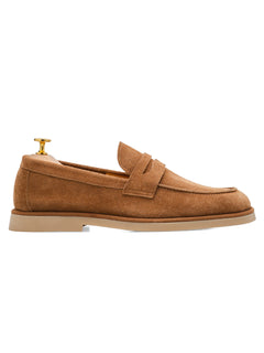 Eldon Penny Loafer - Brown Suede Leather