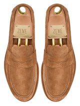 Eldon Penny Loafer - Brown Suede Leather