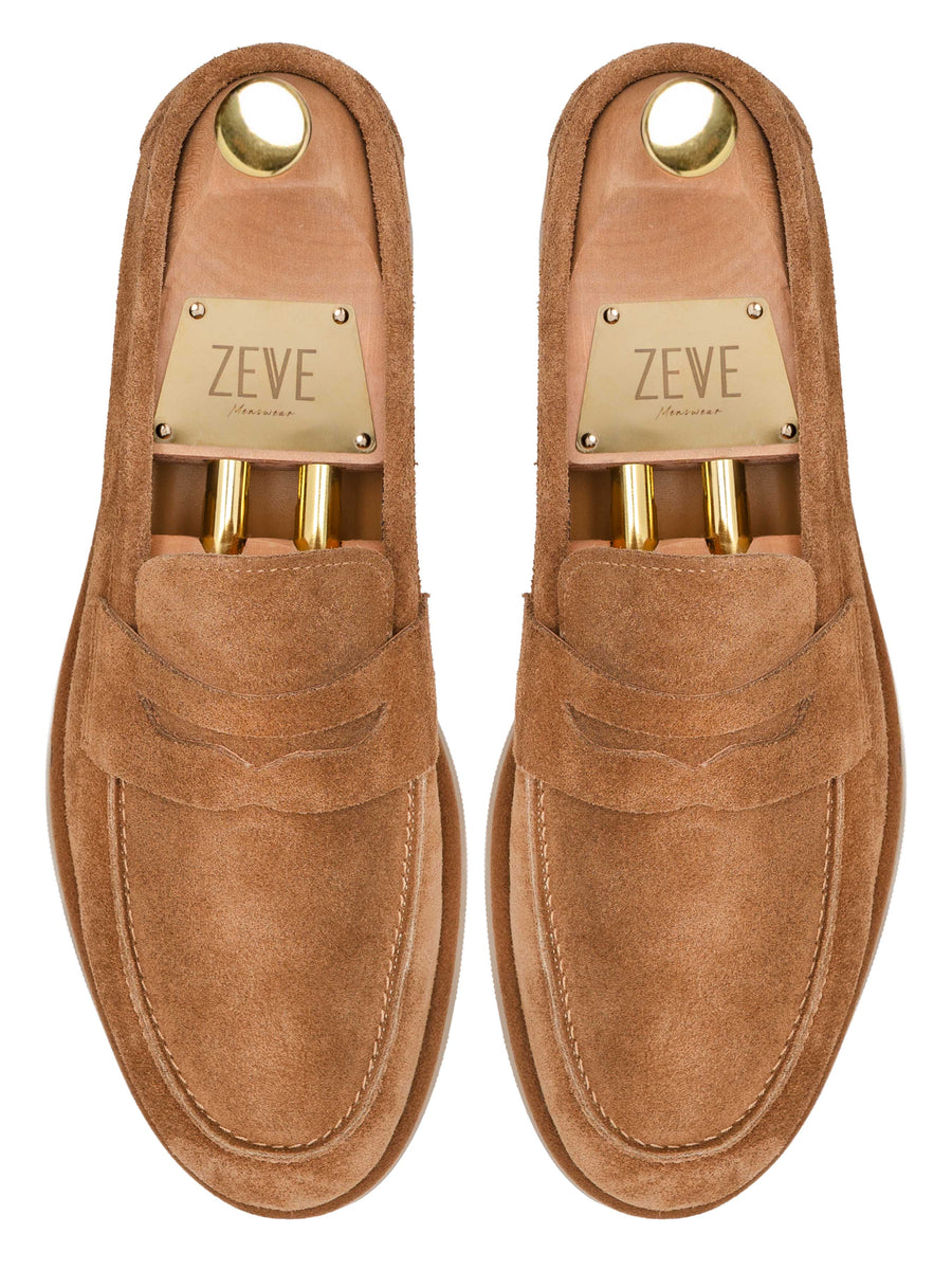 Eldon Penny Loafer - Brown Suede Leather