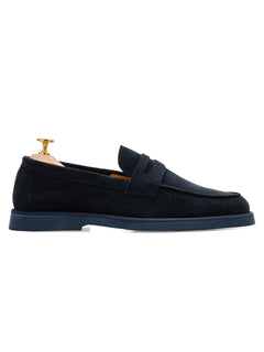 Eldon Penny Loafer - Navy Suede Leather