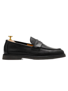 Eldon Penny Loafer - Solid Black Leather