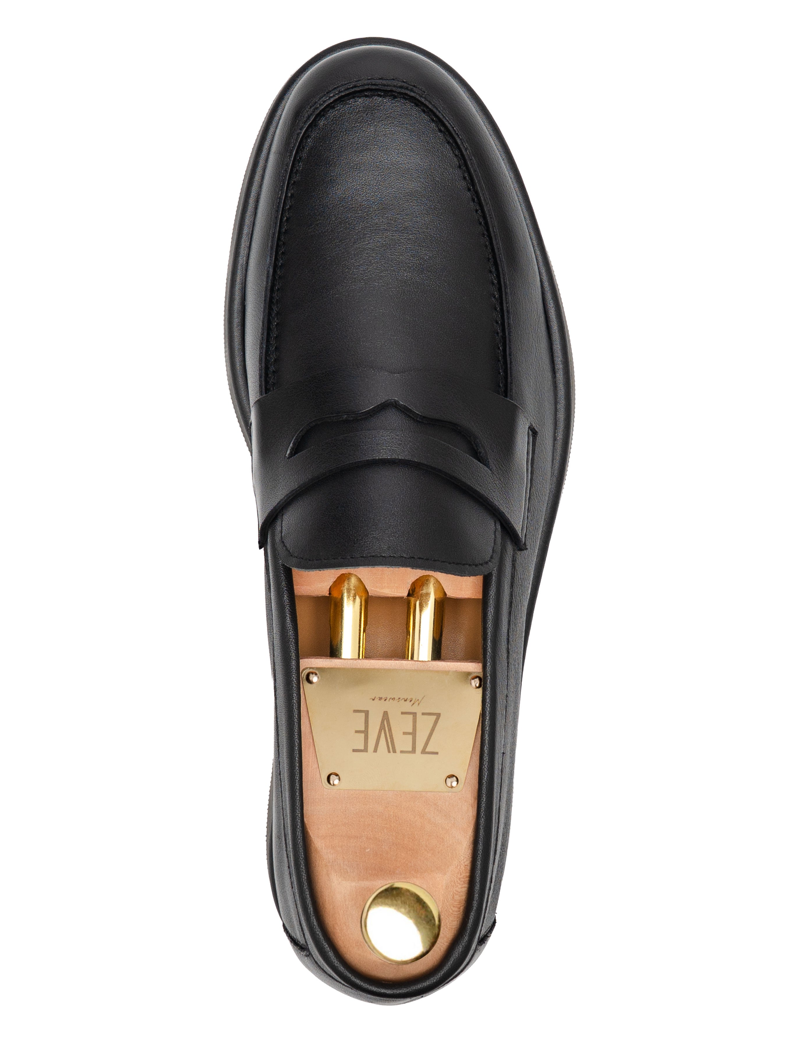 Eldon Penny Loafer - Solid Black Leather