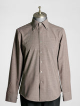 Elio-Formal-Shirt-Coffee-Button-Down-Collar-Front - Zeve
