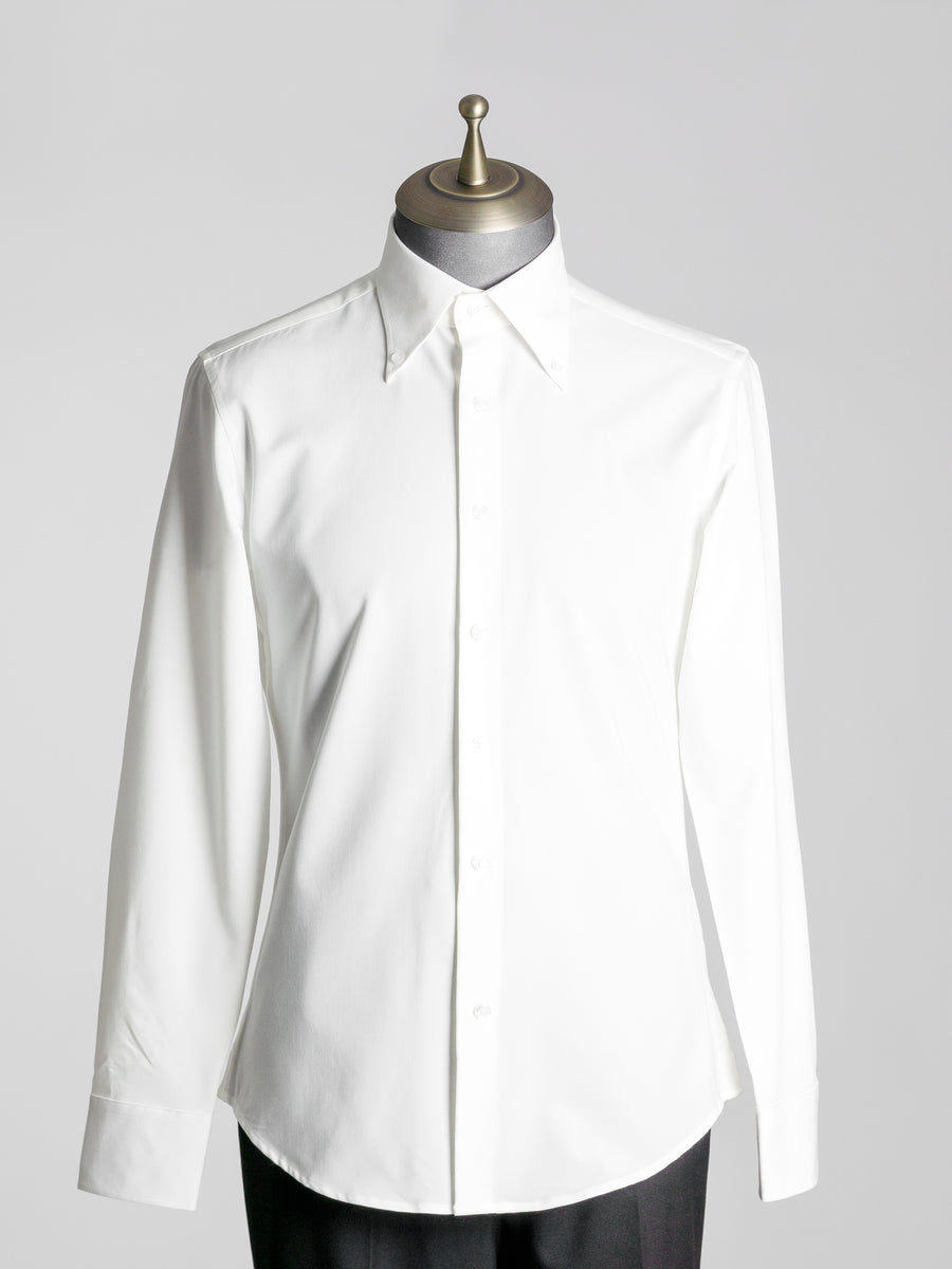 Elio-Formal-Shirt-White-Button-Down-Collar-Front - Zeve