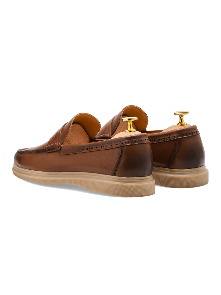 Elvan Penny Loafer - Brown Leather