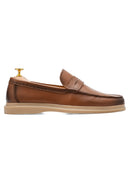 Elvan Penny Loafer - Brown Leather
