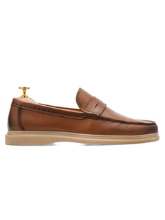 Elvan Penny Loafer - Brown Leather