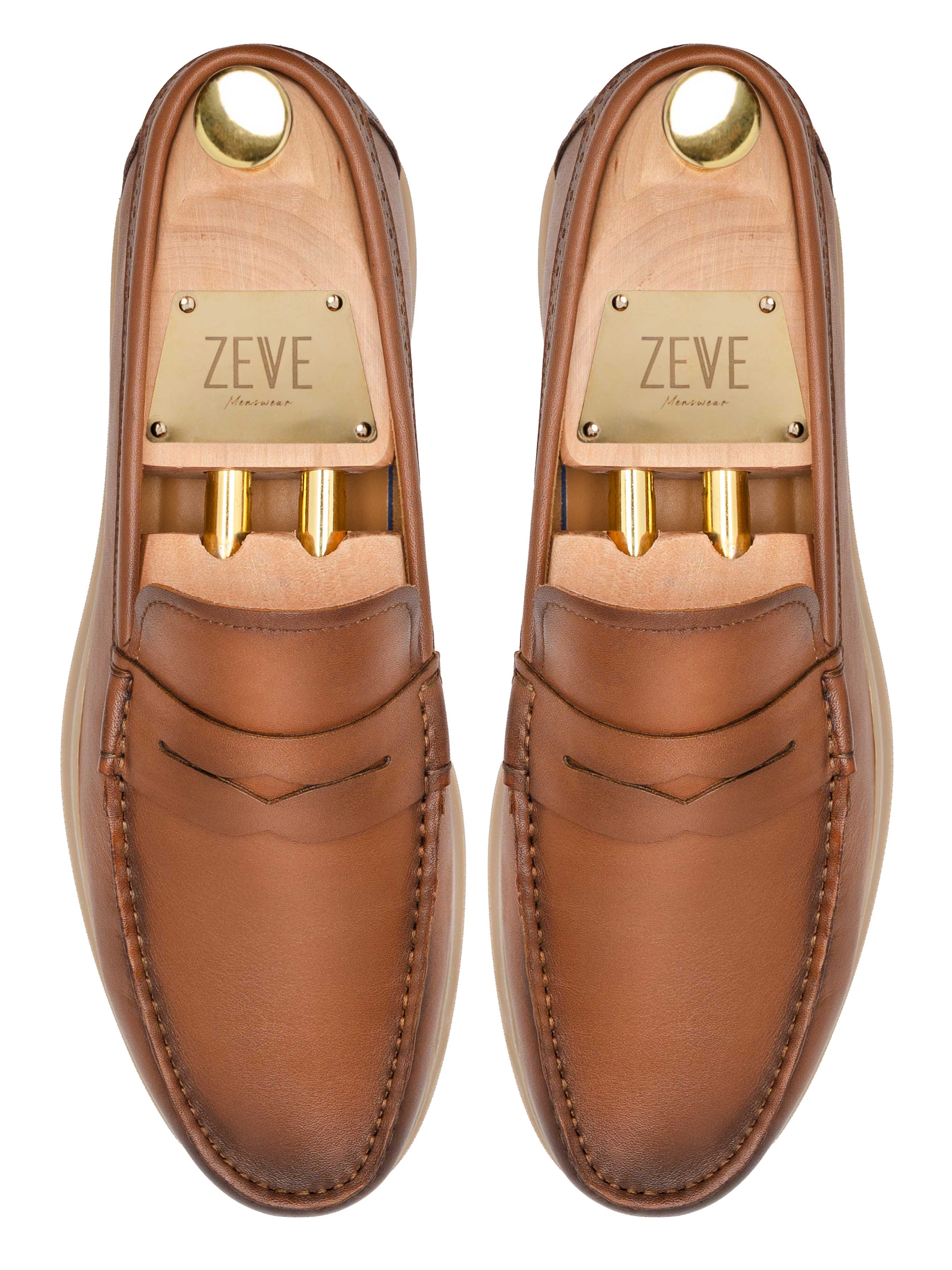 Elvan Penny Loafer - Brown Leather