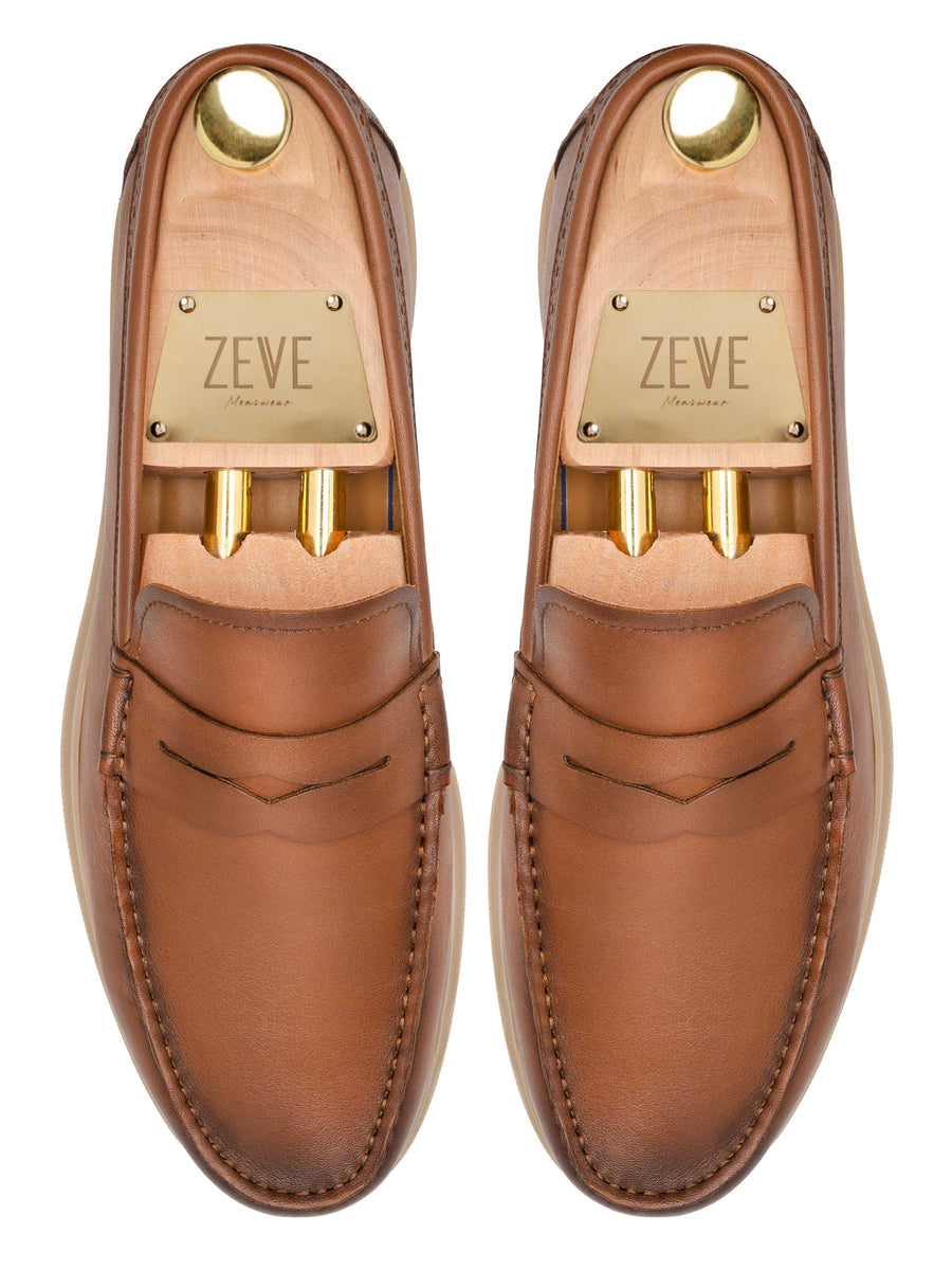 Elvan Penny Loafer - Brown Leather