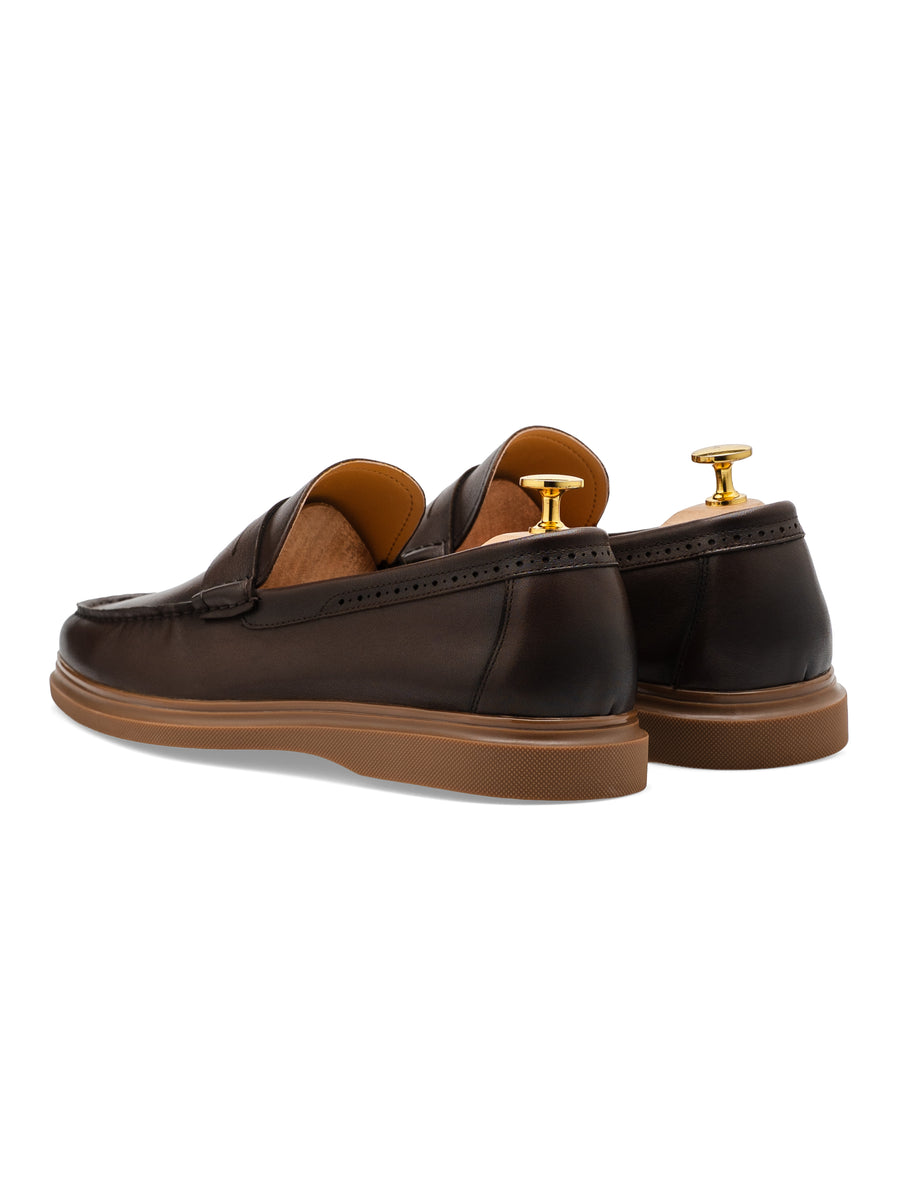 Elvan Penny Loafer - Coffee Leather