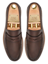 Elvan Penny Loafer - Coffee Leather