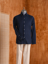 EmanuelFormalShirtNavyBlueOne-pieceCollar01 - Zeve