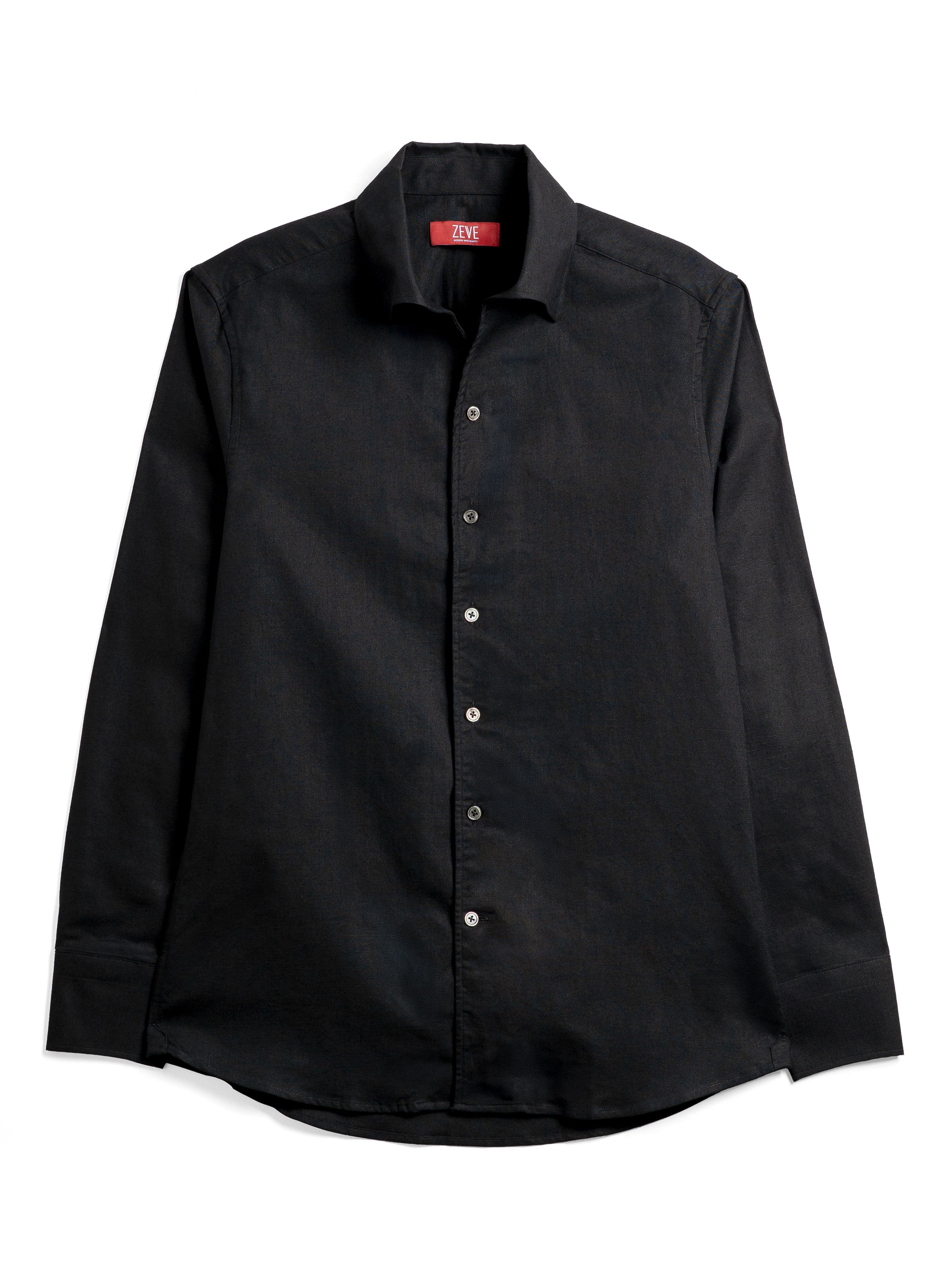 Emanuel Shirt - Black One-piece Collar