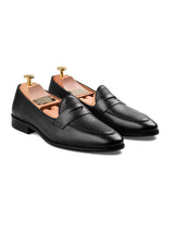 Enzo-Belgian-Loafer-Black-Grey-Front-_1 - Zeve