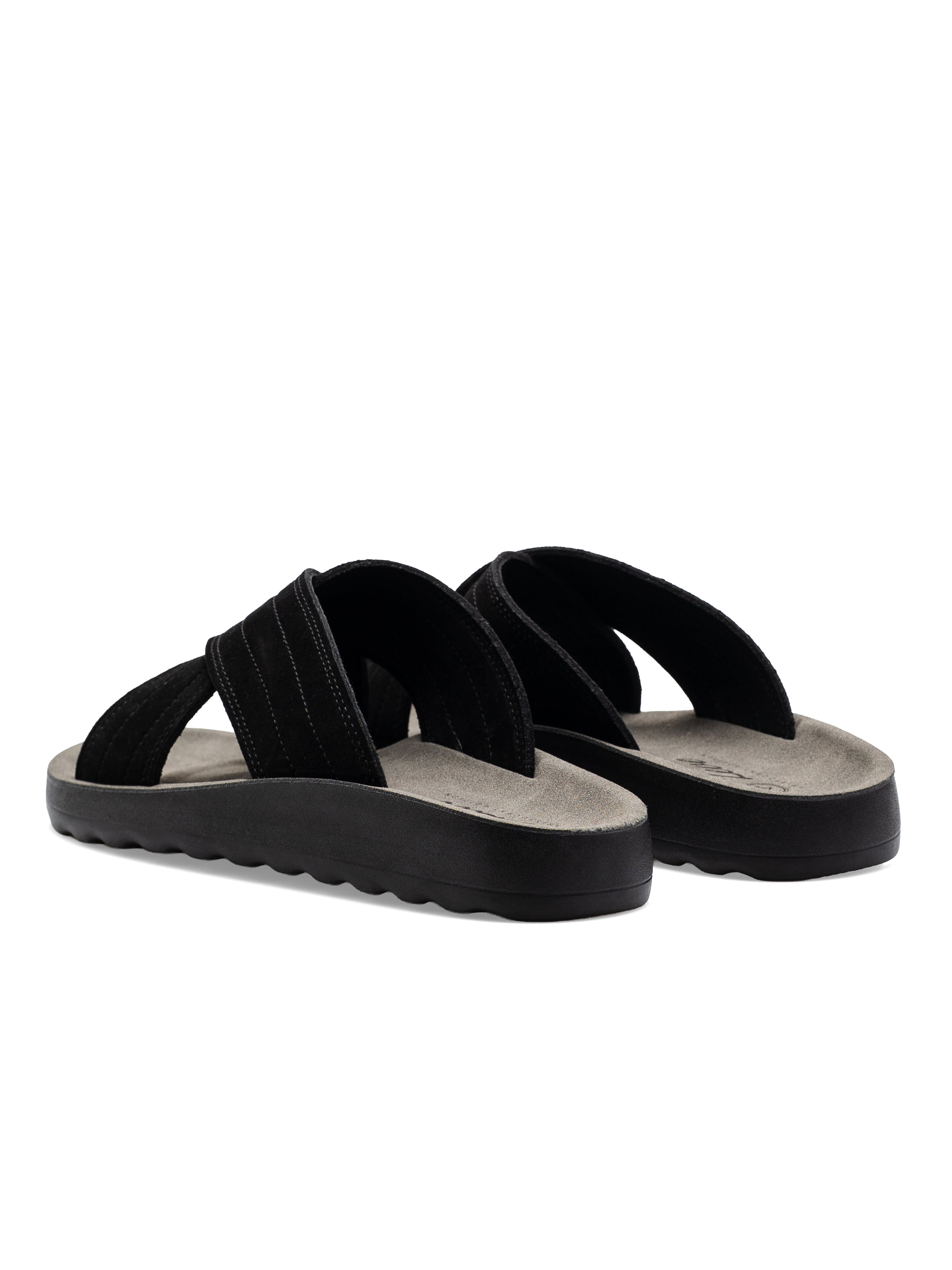 Ethan Sandal - Black Suede Leather