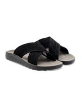 Ethan Sandal - Black Suede Leather