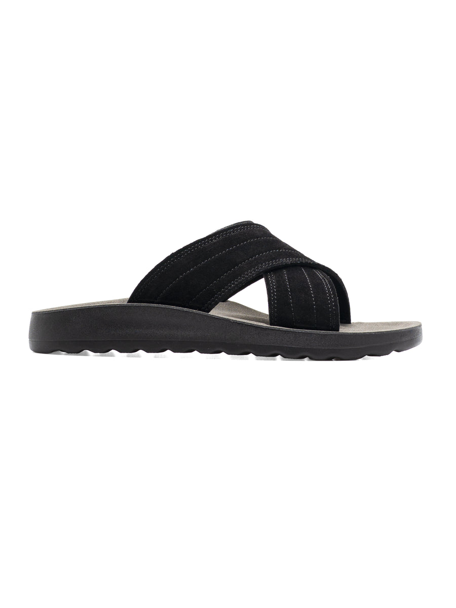 Ethan Sandal - Black Suede Leather