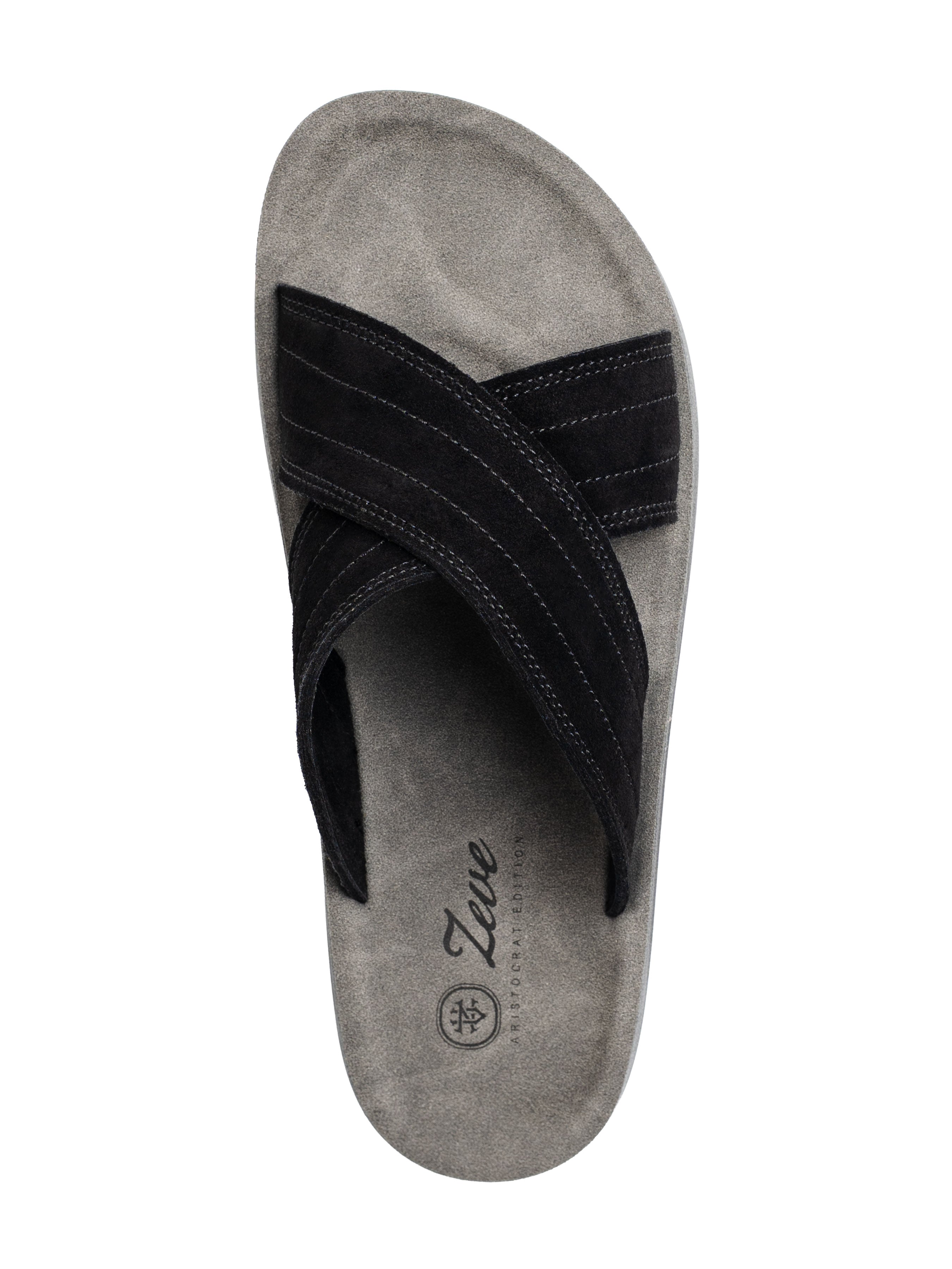 Ethan Sandal - Black Suede Leather