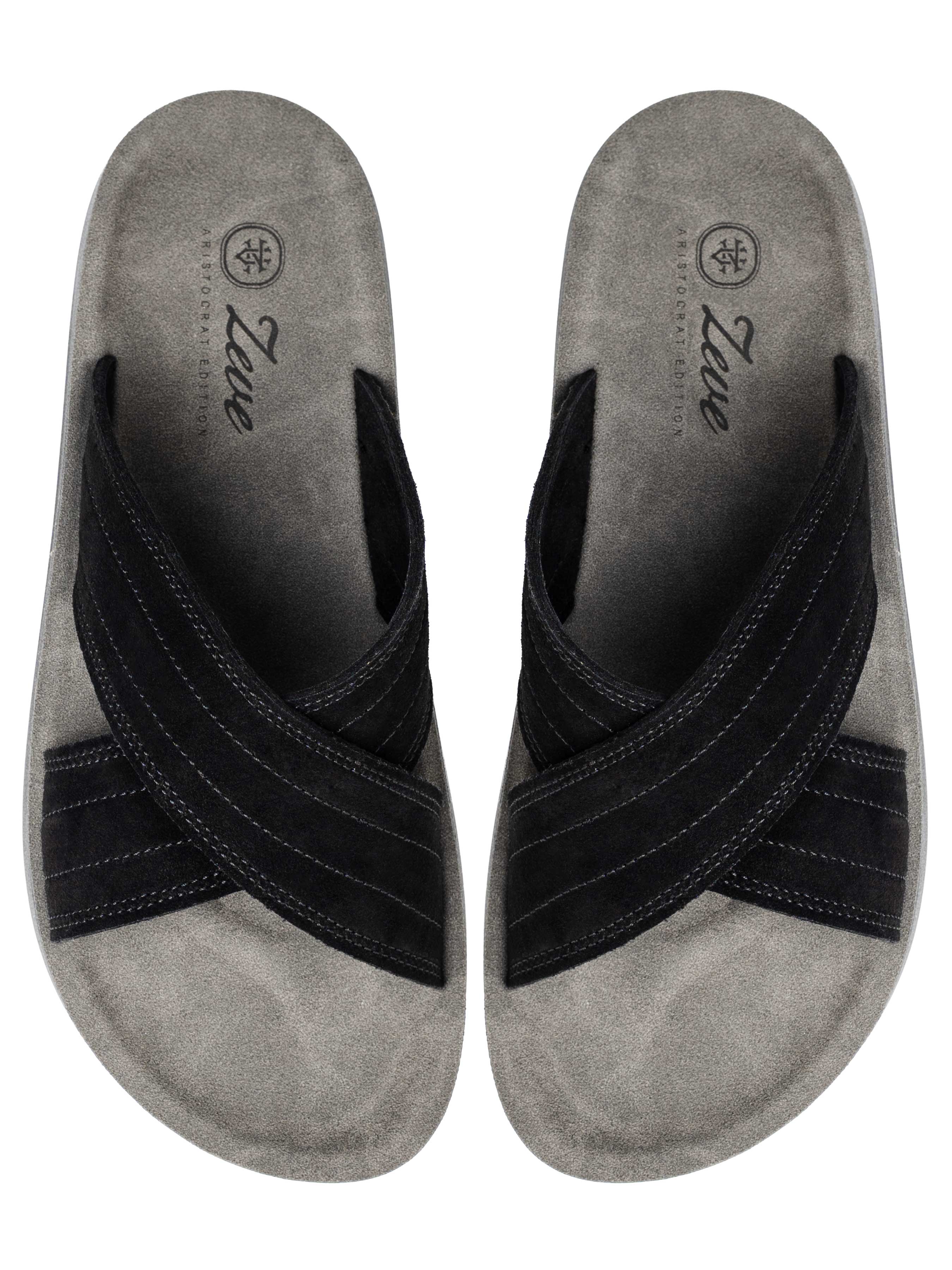 Ethan Sandal - Black Suede Leather