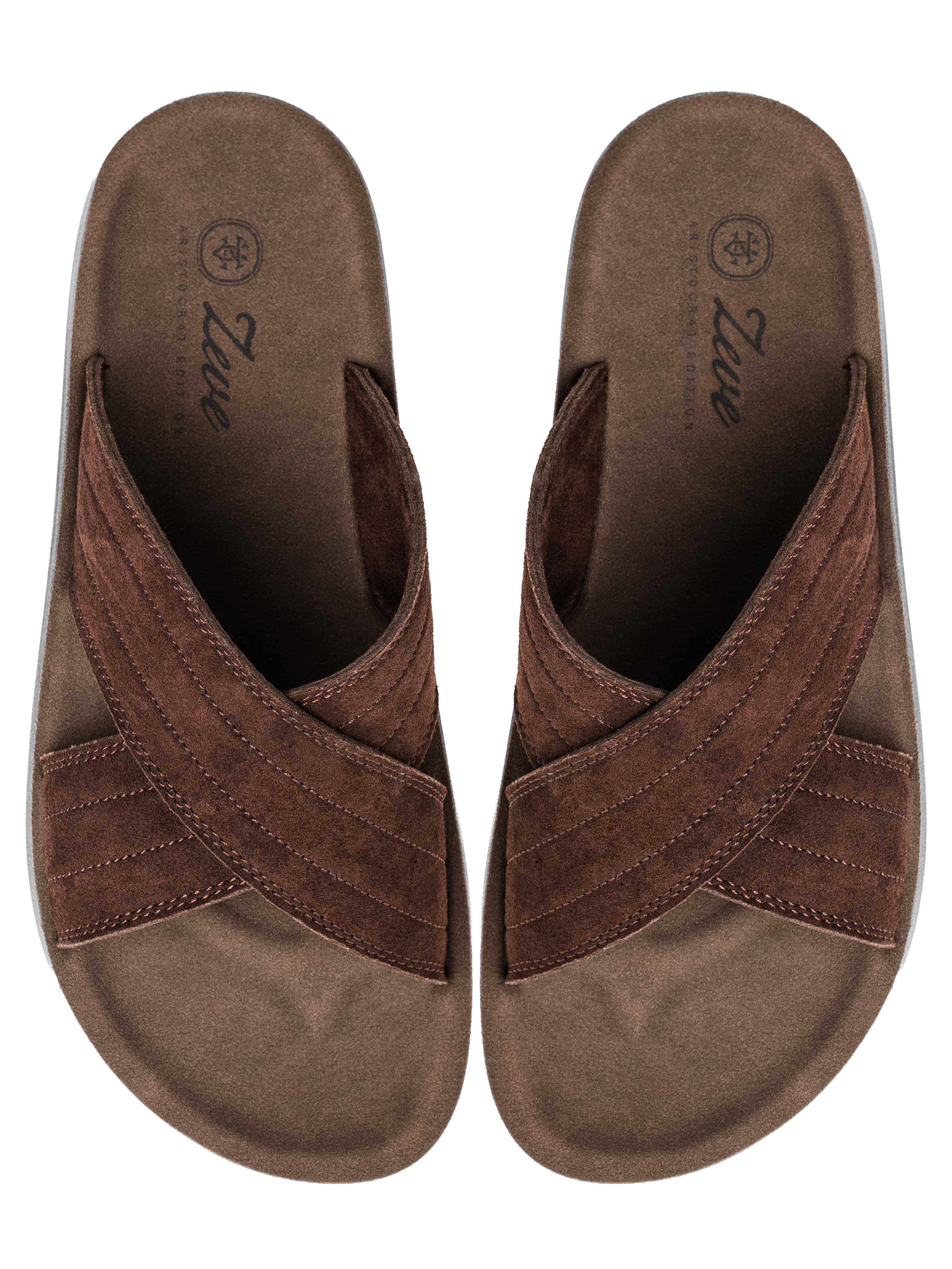 Ethan Sandal - Coffee Suede Leather