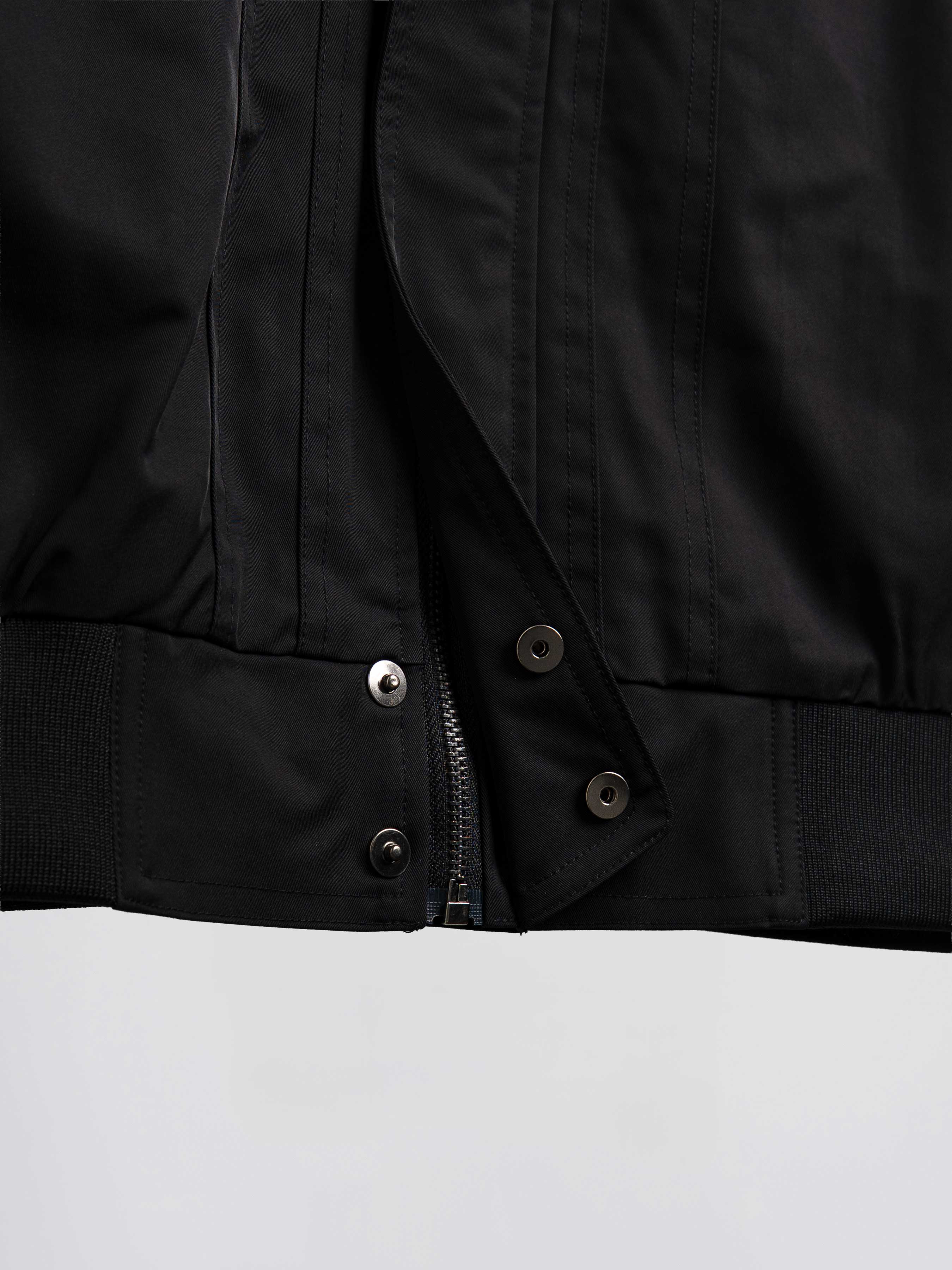 FortisBomberJacketBlackDoubleButton - Zeve