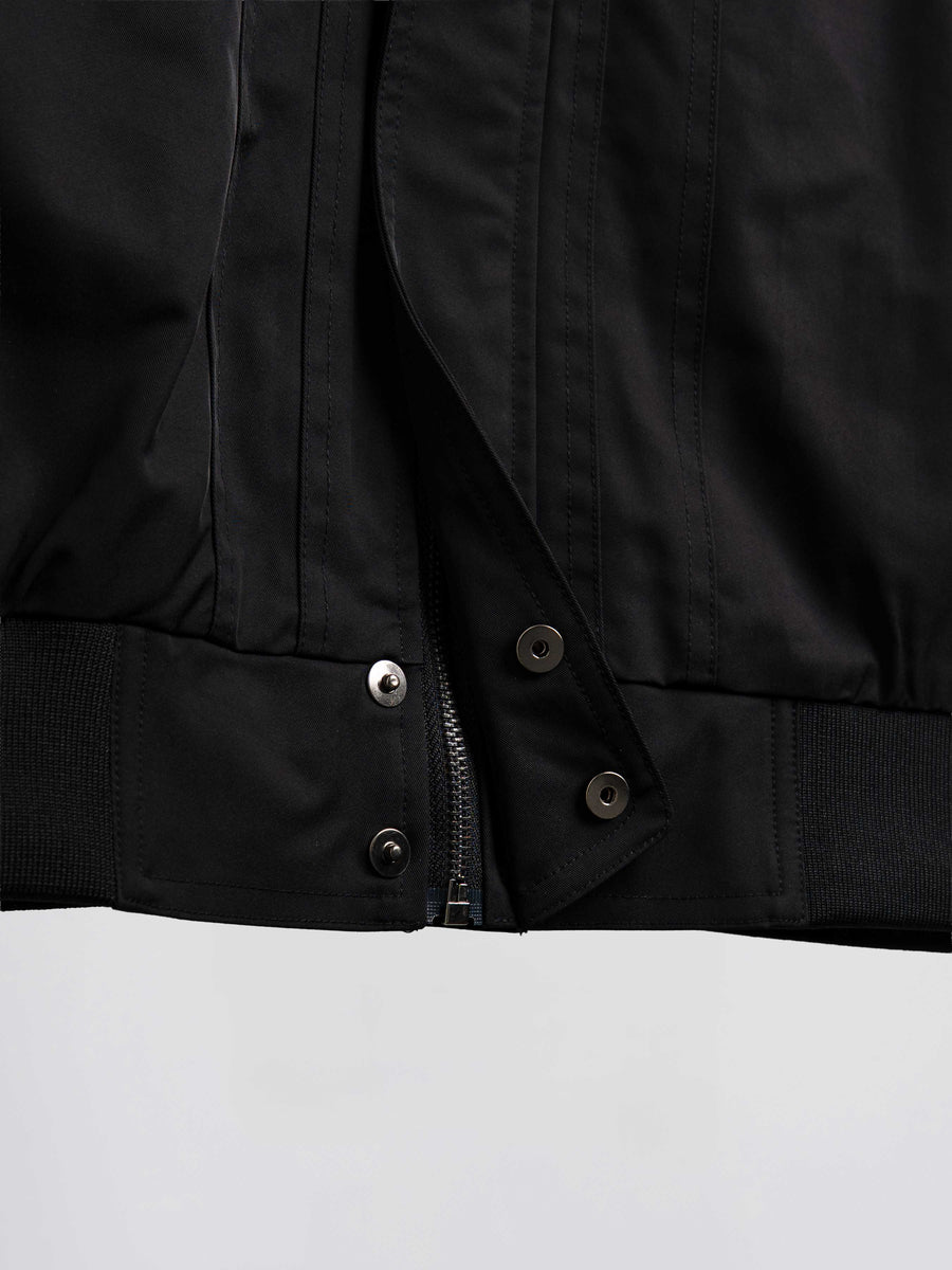FortisBomberJacketBlackDoubleButton - Zeve