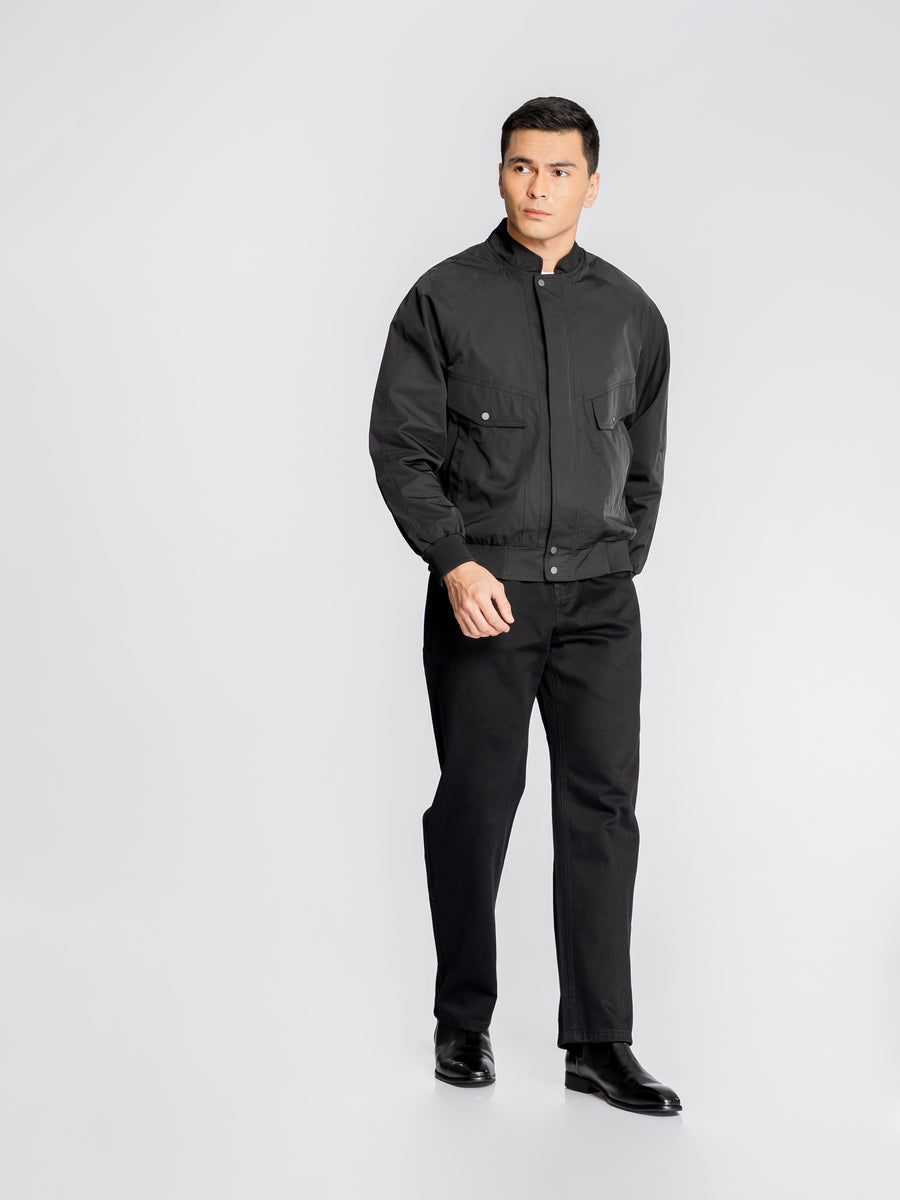 FortisBomberJacketBlackFullbody1 - Zeve