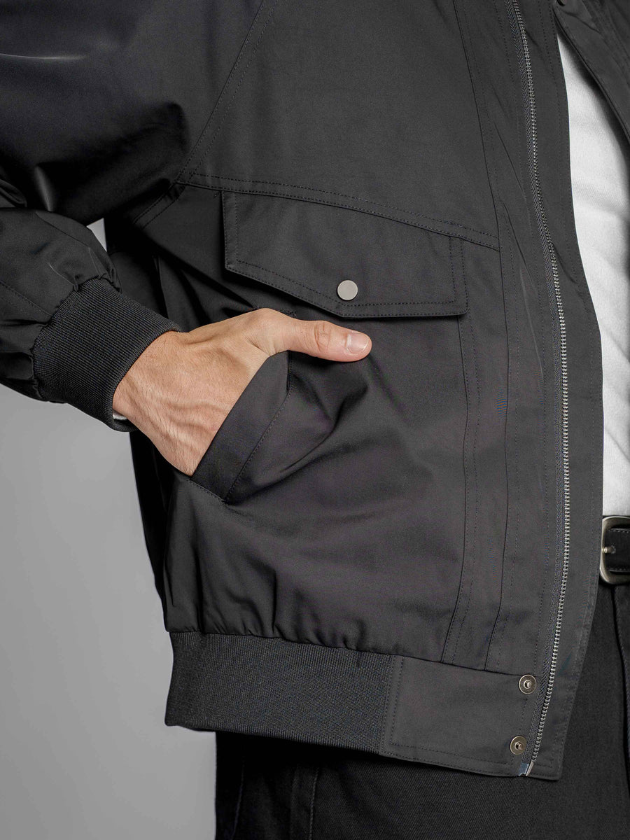 FortisBomberJacketBlackPocket - Zeve