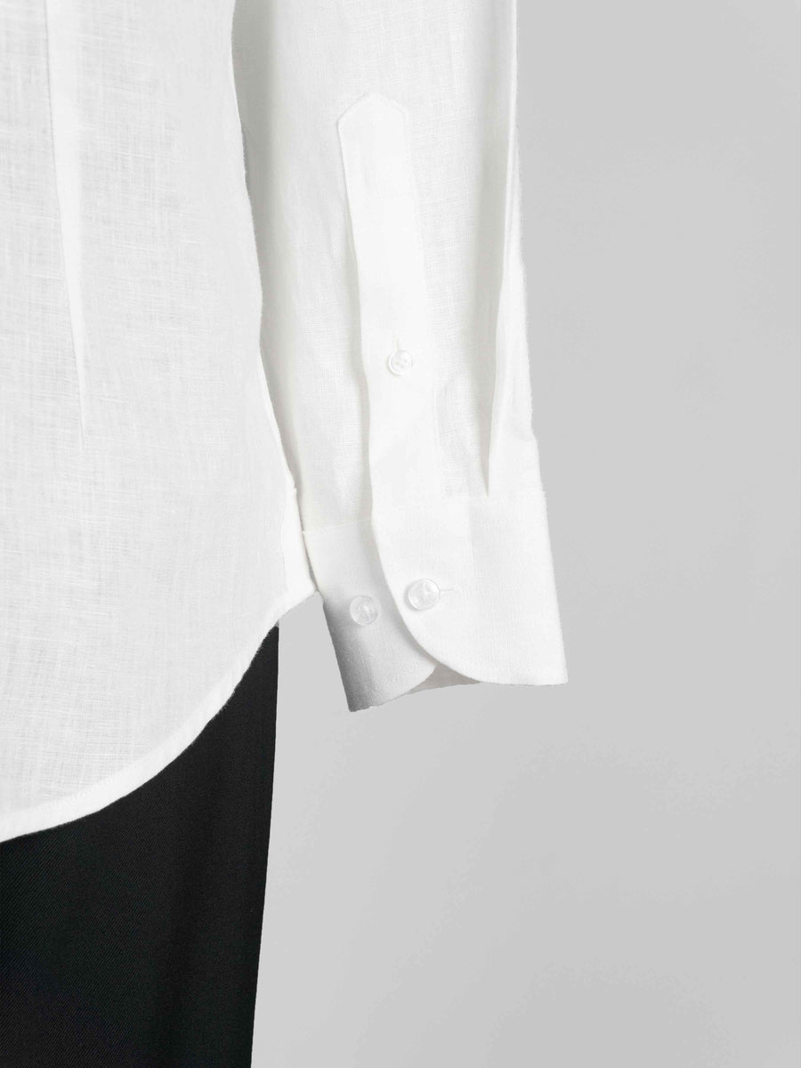 Franco-Linen-Shirt-White-Windsor-Collar-Sleeve2_591d68ed-f6ea-4e76-8c9a-ba1f320061f4 - Zeve