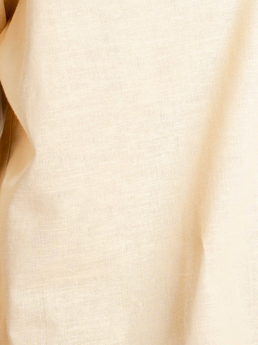 FrancoLinenShirtBeigeWindsorCollar5 - Zeve