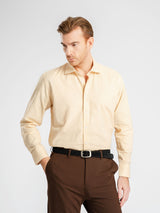 FrancoLinenShirtBeigeWindsorCollar9 - Zeve