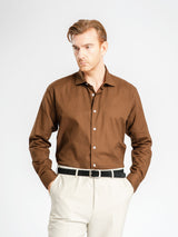 FrancoLinenShirtCoffeeWindsorCollar5_e4a33051-4f46-47cc-b8d7-2b142cd445b0 - Zeve