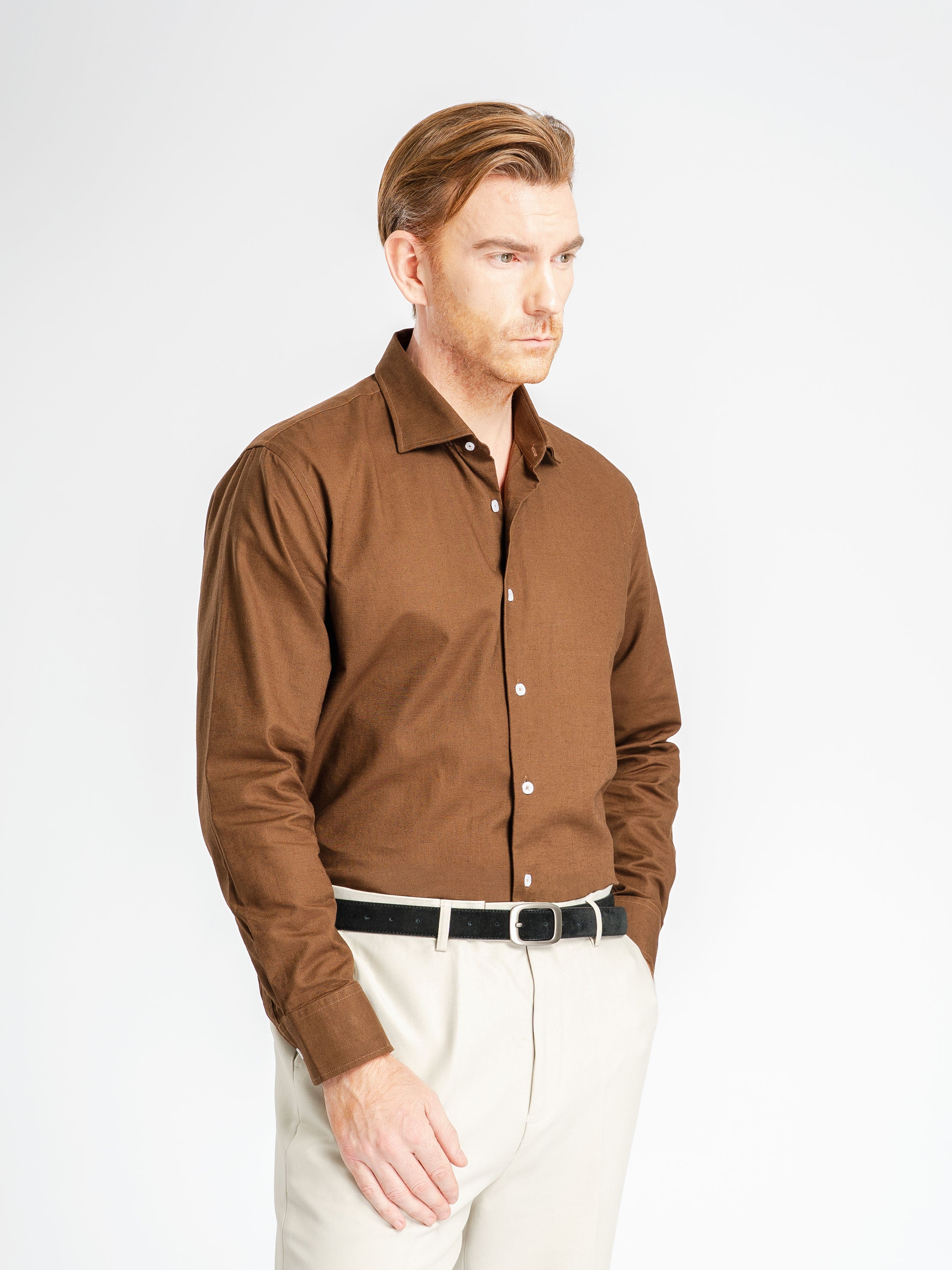 FrancoLinenShirtCoffeeWindsorCollar6_95618d26-c8b0-4a02-b9f5-db15323b0ac6 - Zeve