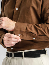 FrancoLinenShirtCoffeeWindsorCollar8 - Zeve