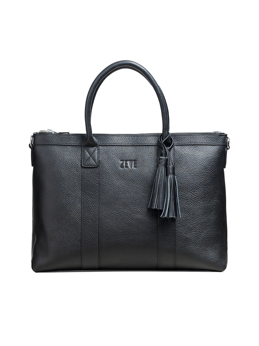 FrontBellagioBriefcaseBlackGrainPebbleLeather_9c4a516f-d45a-4bd3-b6c1-5c5d0f3922f8 - Zeve