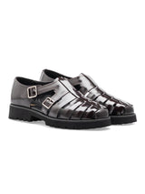 FrontVenetoSandalDarkBrownPolishedLeather_EVACombat - Zeve