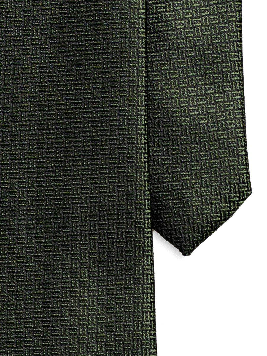 GeometricTieDarkGreenwithMiniDoubleWeave4 - Zeve